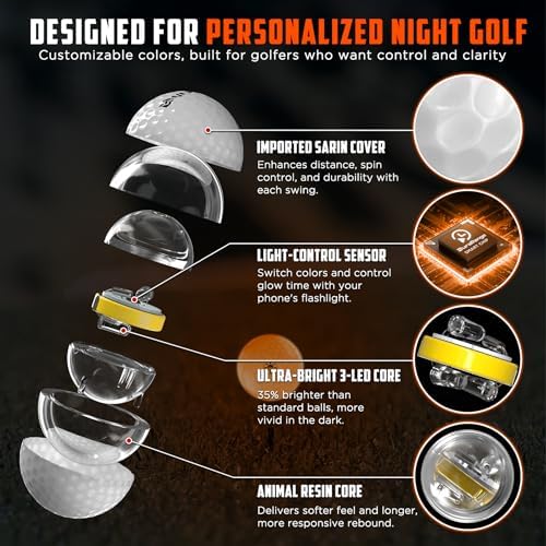 DURARANGE Glow in the Dark LED Golf Balls - Image 3