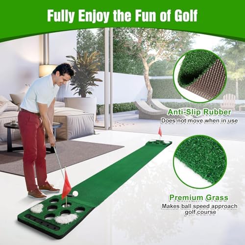 Golf Putting Game Set, Putting Green Mat - Image 4