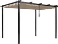 Mrsenloi 10 x 10 Pergola Shade Cover Replacement, Top Only, Retractable Sun by Mrsenloi