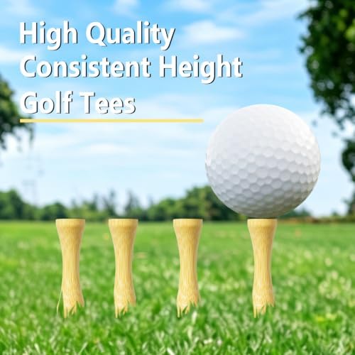 Step Down Golf Tees 2-1/8"or 2-3/4"or 3-1/4" 100 Count Wooden Golf Castle Tees - Image 3