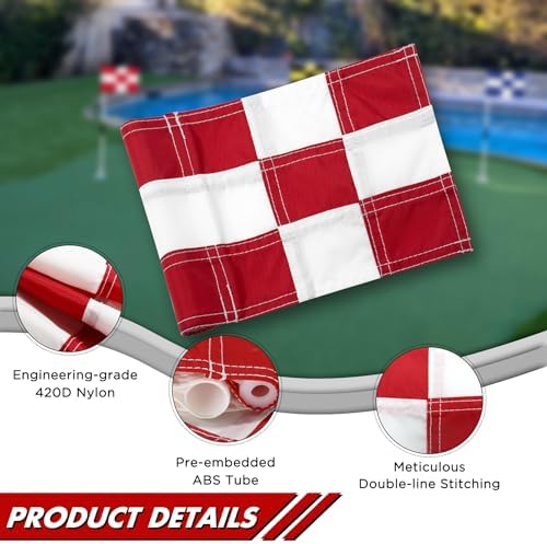 KINGTOP Checkered Mini Golf Flags - Image 2