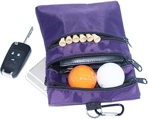 Golf valuables pouch, zipper golf ball bag - Image 4