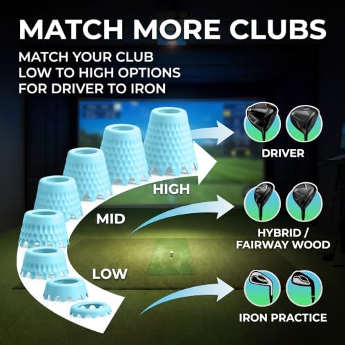 Plastic Golf Simulator Tees, 1/4 to 2 Inch - Image 3