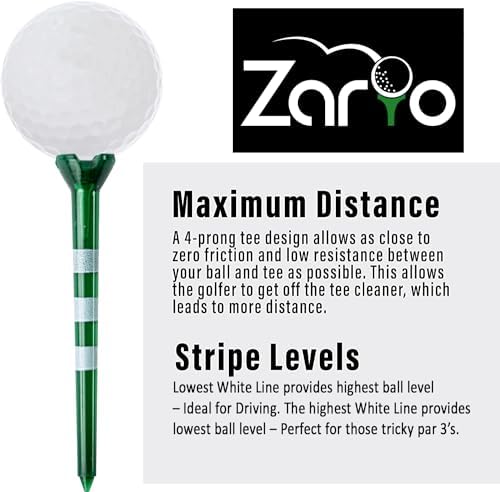 Zario Plastic Golf Tees 3 1/4 Inch Combo - Image 2