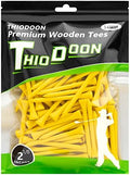 THIODOON Golf Tees Professional Natural Wood Golf Tees Pack of 100, Golfing by THIODOON