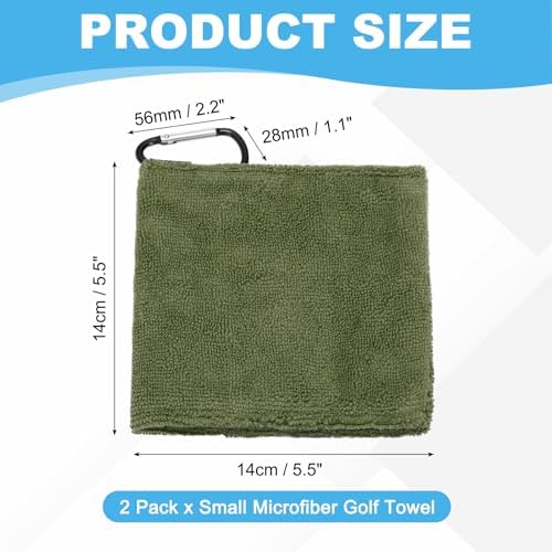 Small Microfiber Golf Towel, Pocket Golf Ball Towel - Image 2