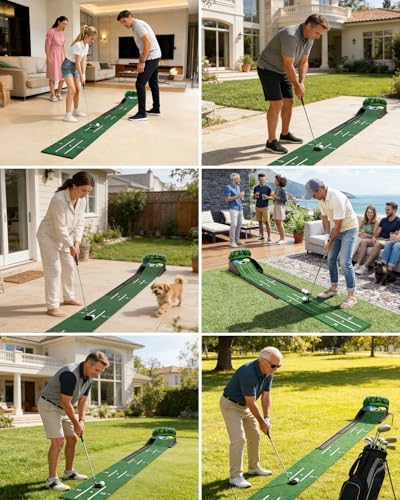 Golf Putting Green Indoor Practice Mat 9ft Set - Image 7