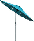 Sunnyglade 9' Solar LED Patio Umbrella, 8 Ribs, Tilt & Crank | 9Ft Patio by Sunnyglade