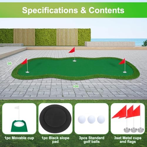Golf Putting Green, Large Golf Putting Mat - Image 6