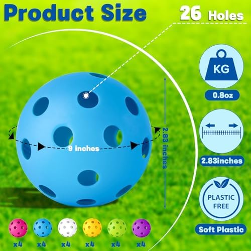 Coopay 24/80 Pack Practice Baseball SoftBalls Plastic Training Balls - Image 2