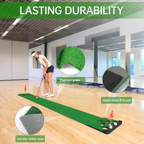 Golf Putting Game Set, Indoor Putting Green Mat - Image 4