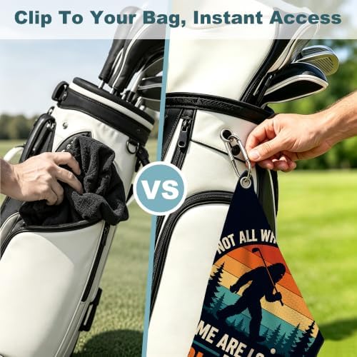 Monkey Waffle Weave Microfiber Golf Towel - Image 5