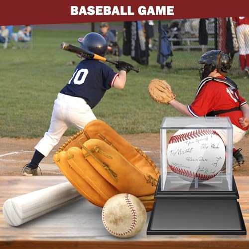Leffis 2 Pack Baseball Display Case, Acrylic Baseball Holder Display Box - Image 6