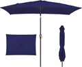 JEAREY 6.5x10 ft Rectangular Patio Umbrellas Outdoor Market Umbrella by JEAREYOutdoorsCollection