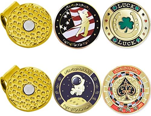 Jebor Golf Ball Markers with Hat Clips and Storage Box Value Sets - Image 2