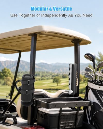 Magnetic Golf Cart Speaker Mount & Ball Holder Set, Tee Storage Rack - Image 6
