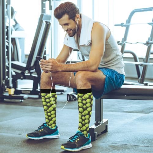 White Baseballs Stitching Compression Sock - Image 6