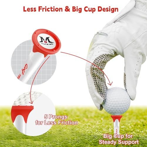 MAZEL Plastic Golf Tees 8 Pack｜Excellent Durability and Stability Plastic Tees - Image 2