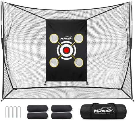 Golf Practice Net 10x7FT for Real Golf Balls, Heavy Duty Backyard Garage Indoor by Unknown