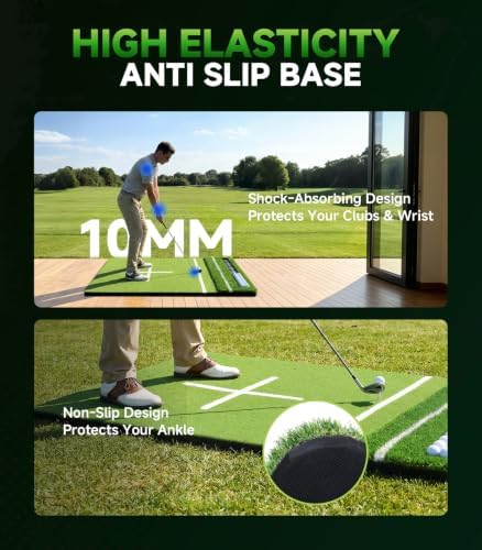 Elite Golf Mat with Ball Tray, 5.2 x 4ft, 6 x 4ft Durable Golf Mat - Image 4