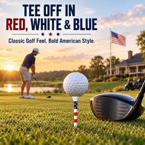 Dukars 3-1/4" Performance Golf Tees, Stars and Stripes - Image 4