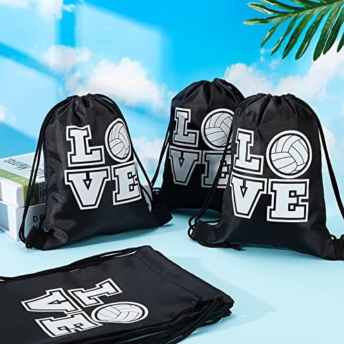 Shappy 12 Pieces Volleyball Drawstring Bags Bulk Small Sport Goodie Bags Snack - Image 5