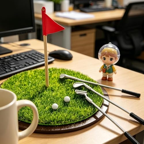 Tabletop Golf Game, Portable Putting Green Toy, Mini Golf Set - Image 3