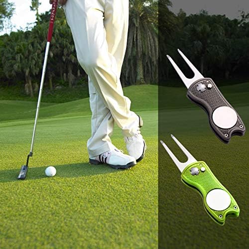 2 Pack Metal Foldable Golf Divot Tool - Image 7