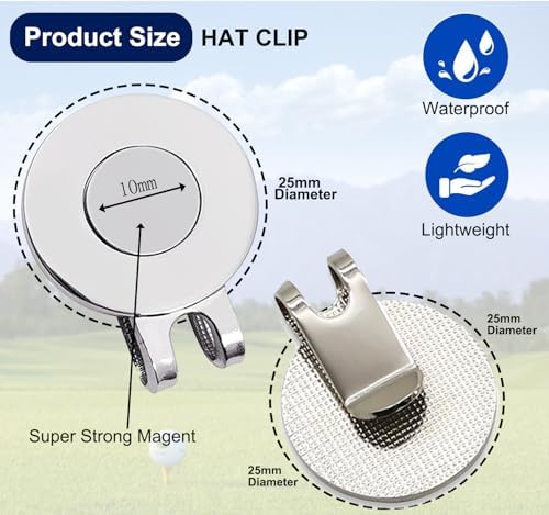 Adhere Golf Hat Clip Golf Ball Marker Holder Magnetic Golf Cap Clips Without - Image 2
