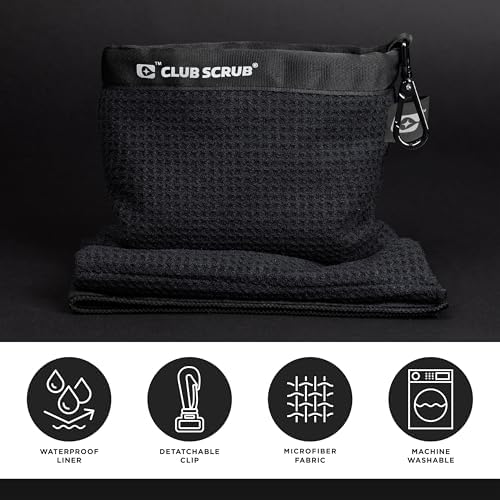 Club Scrub Towel Pro, Golf Club and Ball Cleaning Pouch - Image 2