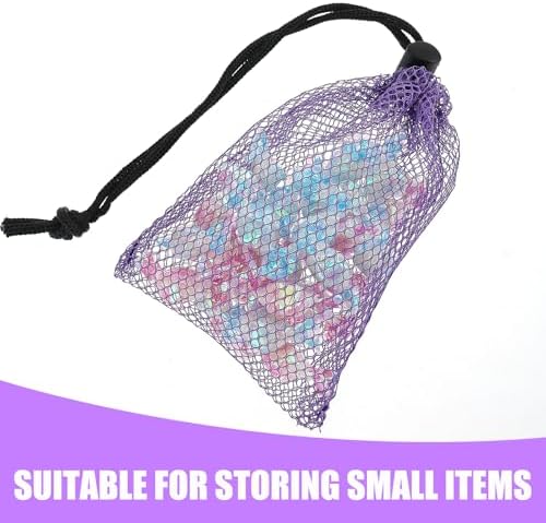 5 Pcs Colorful Drawstring Mesh Bags - Image 4