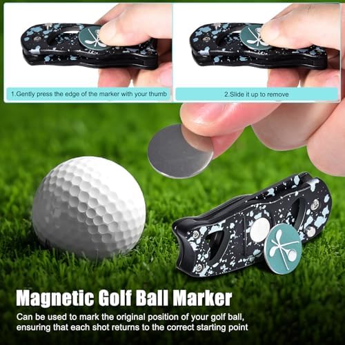 Golf Divot Repair Tool, 3 in 1 Compact Ball Marker Divot Tool, Foldable Golf - Image 4