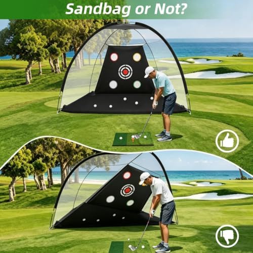 Golf Practice Net, 10 x 7ft 600D Golf Net - Image 6