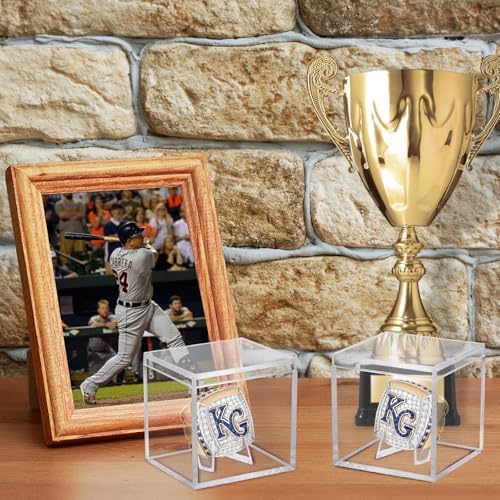 4 Pack Championship Ring Display Case Clear Acrylic Ring Case Display Box - Image 3