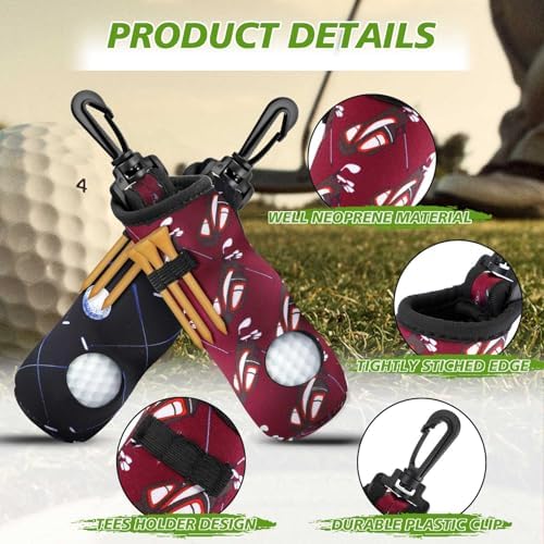Chivao 4 Pcs Golf Ball Holder, Golf Tee Pouch - Image 3