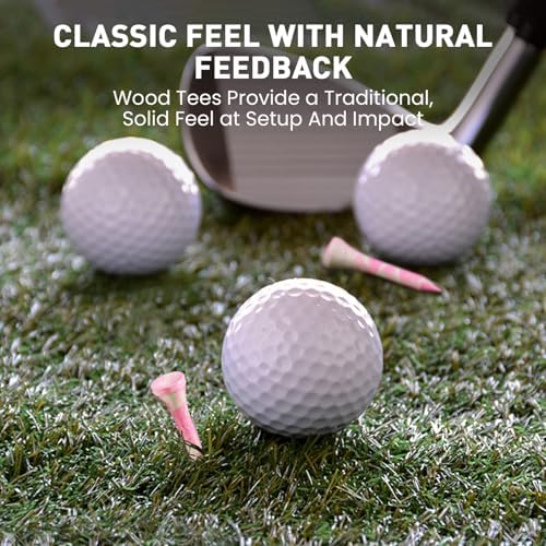 FINGER TEN Stylish Golf Tees Wood 100 Pack - Image 4