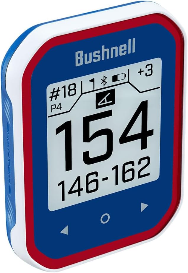 Bushnell Golf Phantom 3 Slope GPS – Handheld Golf GPS with Slope-Adjusted Distances, Strong Magnet Cart Mount, 38,000+ Courses, Auto Hole Advance – Red/Blue