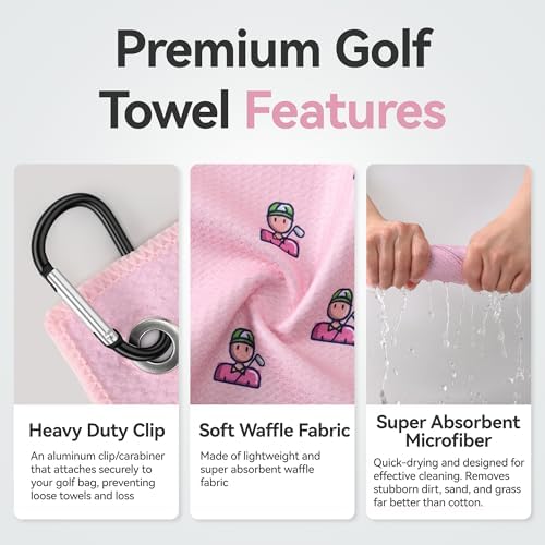 Mile High Life Fun Print Golf Towel 16x24in, Microfiber Waffle - Image 4