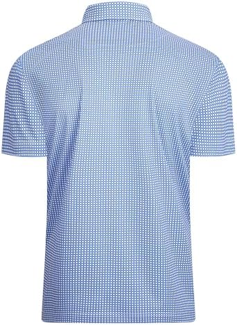Alex Vando Mens Golf Shirt Moisture Wicking Classic Print Golf Shirts - Image 3
