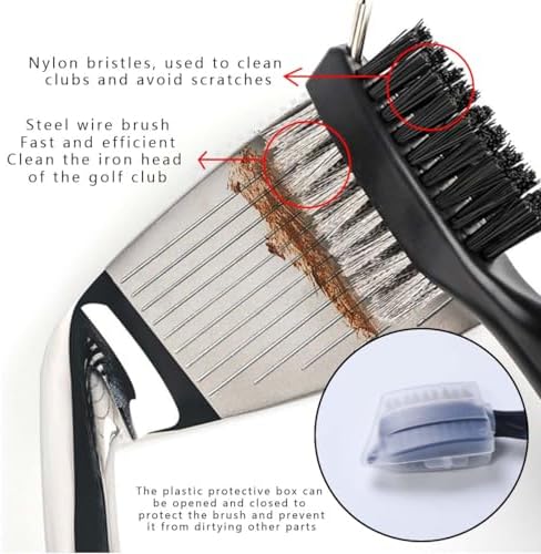 OBTANIM 2 Pack Golf Club Brush Groove Cleaner Tools - Image 4
