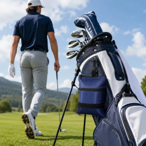 Golf Ball Bag Pouch Portable Golf Tee Bag Multi Pocket Zipper - Image 7