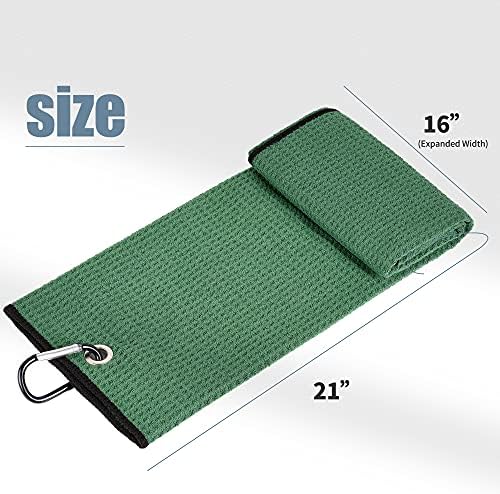 Mile High Life Tri-fold Golf Towel | Premium Microfiber Fabric | Waffle Pattern - Image 4