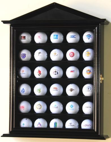 sfDisplay.com, LLC. 30 Golf Ball Designer Display Case Cabinet Holder Wall Rack - Image 5
