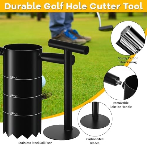 Portable Golf Hole Cutter with Detachable Handle, USGA Standard 2 Inch - Image 5
