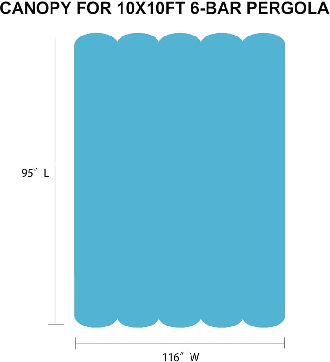 Pergola Shade Cover Replacement Canopy Top Compatible - Image 3