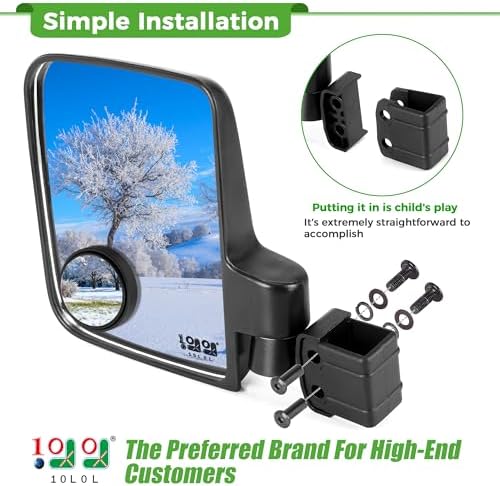 10L0L Golf Cart Mirrors with Blind Spot Mirrors - Image 2
