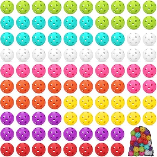Coopay 24/50/100 Pack Practice Baseball 42mm Mini Plastic Hollow Softballs by Coopay