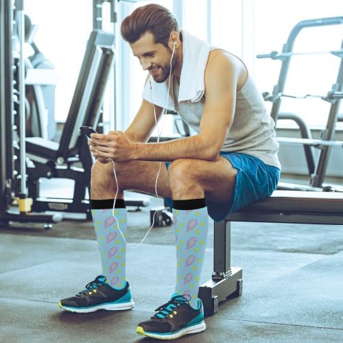 White Baseballs Stitching Compression Sock - Image 3