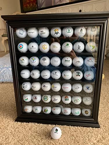 DisplayGifts 49 Golf Ball Display Case Cabinet Wall Rack Holder Frame - Image 6