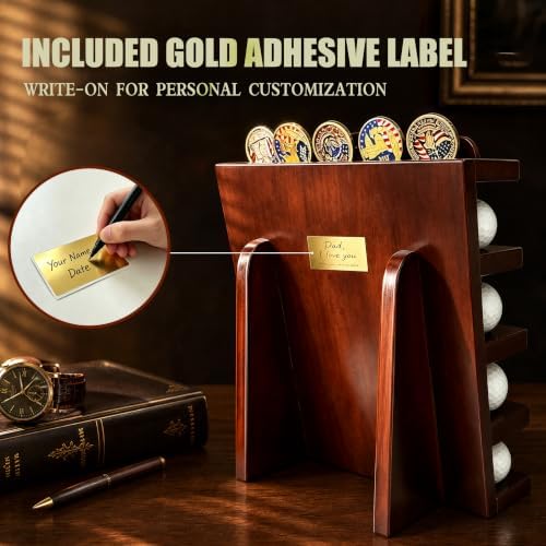 100% Solid Cypress Wood Golf Ball Display Case - Image 4